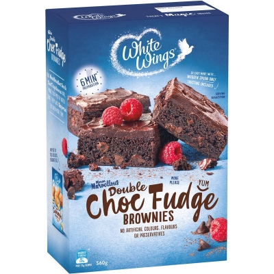 White Wings Double Choc Fudge Brownies Mix 560g