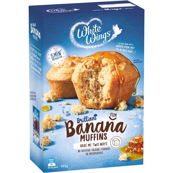 White Wings Brilliant Banana Muffins Mix 455g