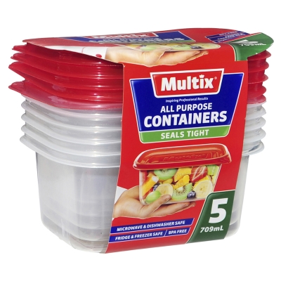 Multix All Purpose Containers 5 Pack 709ml