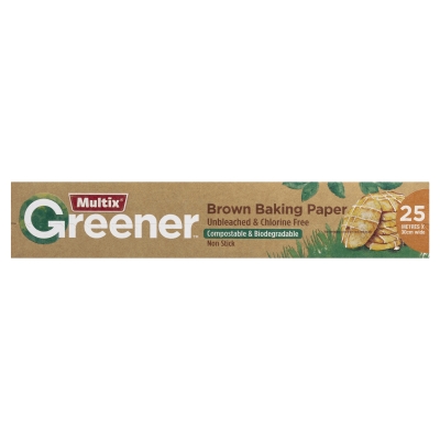 Multix Greener Brown Baking Paper 25m x 30cm