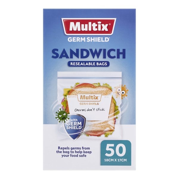 Multix Sandwich Bags Germ Sheild 50 Pack