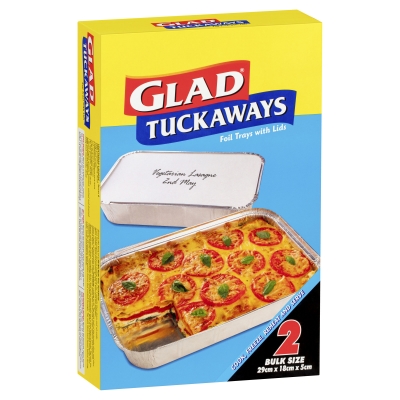 Glad Tuckaways Foil Trays Large 2 Pack