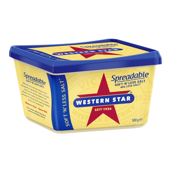 Western Star Spreadable Salt Reduced Tub 500g