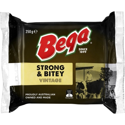 Bega Strong & Bitey Vintage Cheese Block 250g