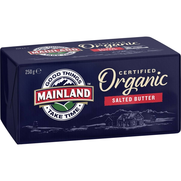 Mainland Organic Butter Pat Salted 250g