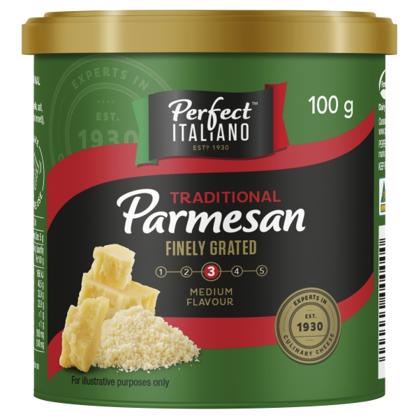 Perfect Italiano Finely Grated Parmesan Traditional 100g