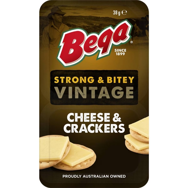 Bega Strong & Bitey Vintage Cheese & Crackers 38g