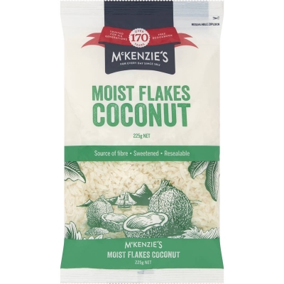 McKenzie's Coconut Flakes Moist 225g