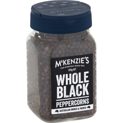 McKenzie's Whole Peppercorns Black 200g