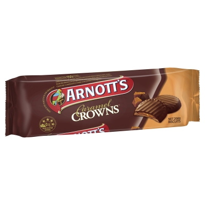 Arnott's Caramel Crowns Biscuits 200g