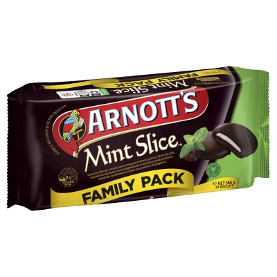 Arnott's Mint Slice Biscuit Family Pack 365g