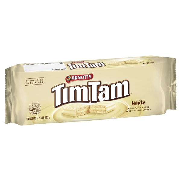 Arnott's Tim Tam Chocolate Biscuits White 165g