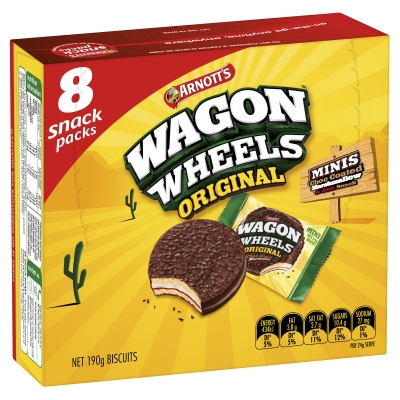 Arnott's Wagon Wheels Minis Original 8 Pack 190g