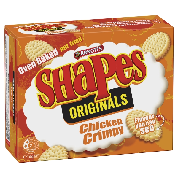 Arnott's Shapes Originals Chicken Crimpy 175g