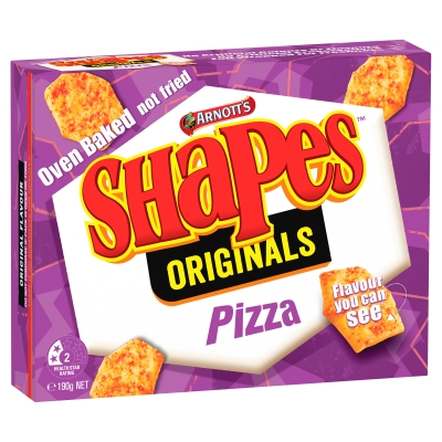 Arnott's Shapes Originals Cracker Biscuits Pizza 190g