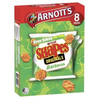 Arnott's Shapes Originals Barbecue 8 Pack 200g