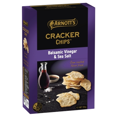 Arnott's Cracker Chips Balsamic Vinegar & Sea Salt 150g