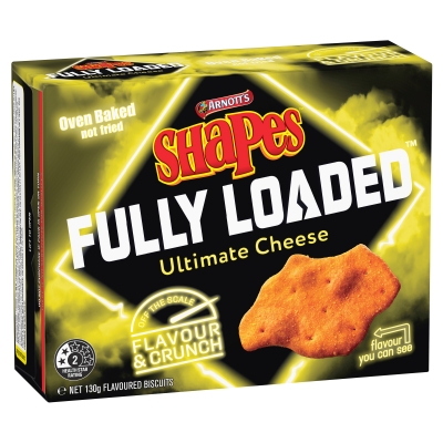 Arnott's Shapes Fully Loaded Ultimate Cheese 130g