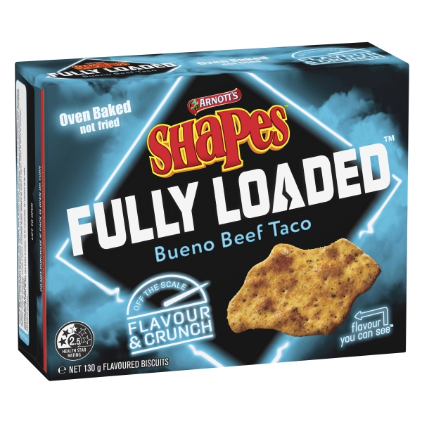 Arnott's Shapes Fully Loaded Bueno Beef Taco 130g