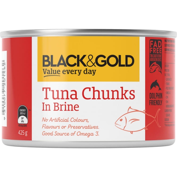 Black & Gold Tuna In Brine 425g