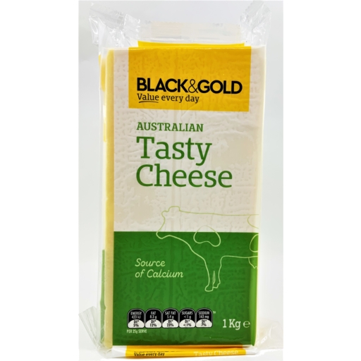 Black & Gold Block Tasty Cheese 1kg