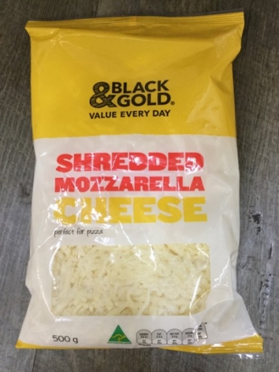 Black & Gold Shredded Cheese Mozzarella 500g