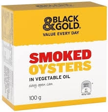 Black & Gold Smoked Oysters In Vegetable Oil 100g