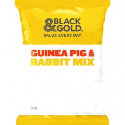 Black & Gold Guinea Pig & Rabbit Mix 3kg