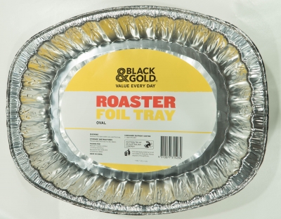 Black & Gold Foil Roaster Oval 1 Pack