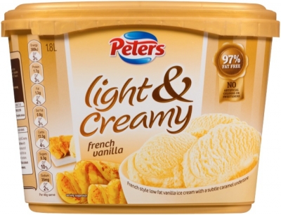 Peters Light & Creamy Ice Cream French Vanilla 1.8lt