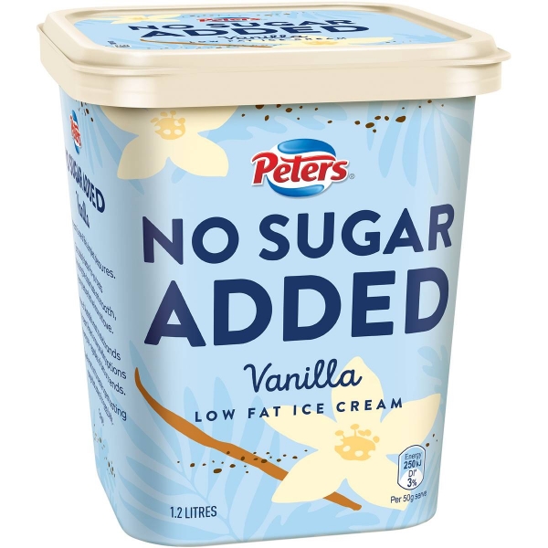 Peters Ice Cream No Added Sugar Vanilla 1.2lt