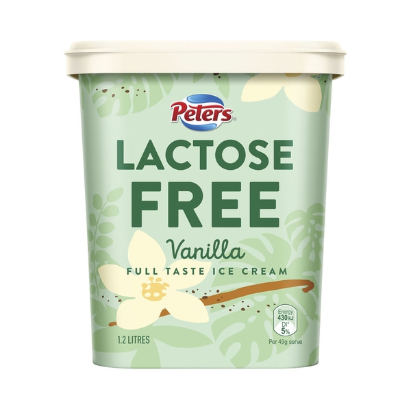 Peters Ice Cream Vanilla Lactose Free 1.2lt