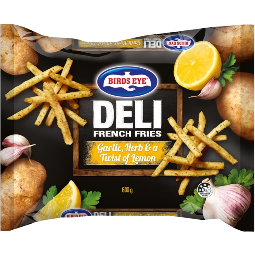 Birds Eye Deli French Fries Garlic Herb & A Twist of Lemon 600g