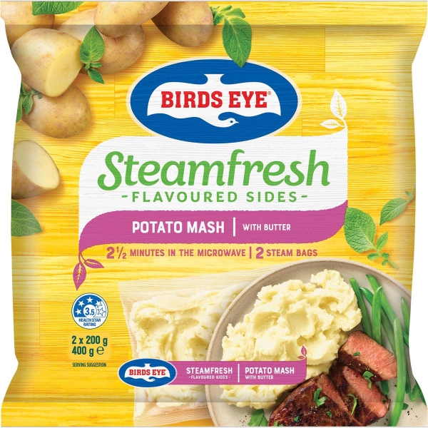 Birds Eye Steam Fresh Potato Mash With Butter 400g