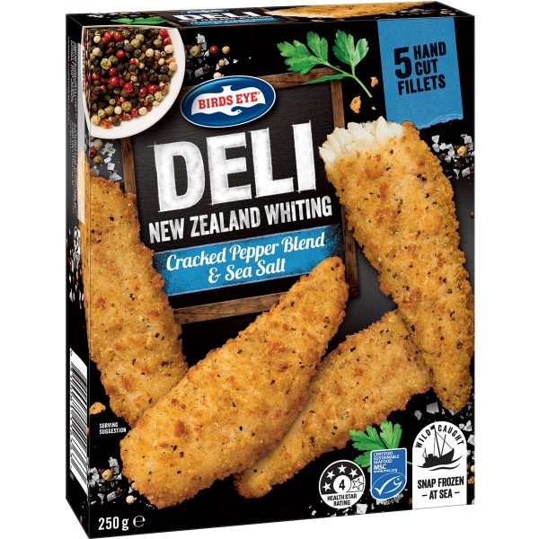 Birds Eye Fish Deli Whiting Pepper & Salt Crumbed 5 Pack 250g