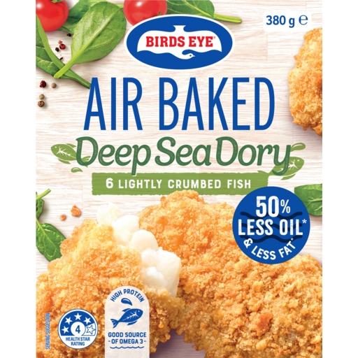 Birds Eye Air Baked Crumbed Dory 6 Pack 380g