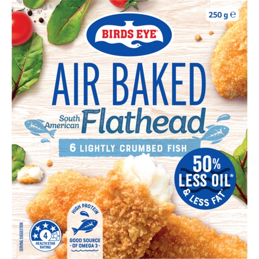 Birds Eye Air Baked Crumbed Flathead 6 Pack 250g