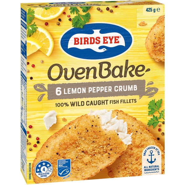 Birds Eye Oven Bake Lemon Pepper Fish Fillet 425g