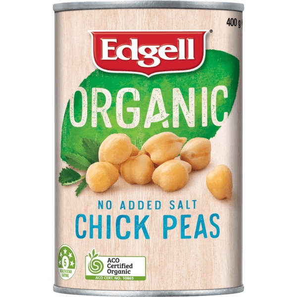 Edgell Organic No Added Salt Chick Peas 400g