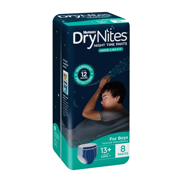 Huggies DryNites Night Time Pants Boys 13+ Years 8 Pack