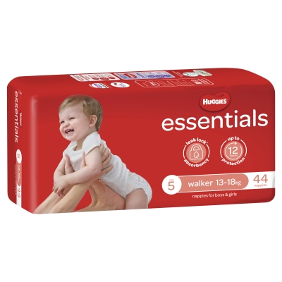 Huggies Essentials Nappies Size 5 13-18kg 44 Pack