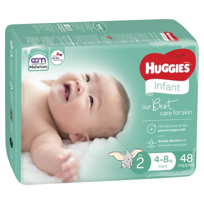 Huggies Nappies Size 2 4-8kg 48 Pack