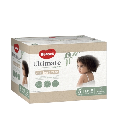 Huggies Ultimate Nappies Size 5 13-18kg 52 Pack