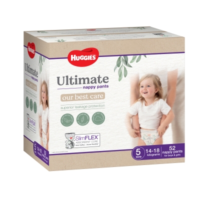 Huggies Ultimate Nappy Pants Size 5 14-18kg 52 Pack