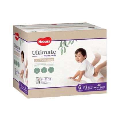 Huggies Ultimate Nappy Pants Size 6 16kg+ 46 Pack