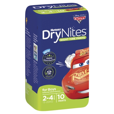 Huggies Drynites Boy Size 2-4 Years 10 Pack