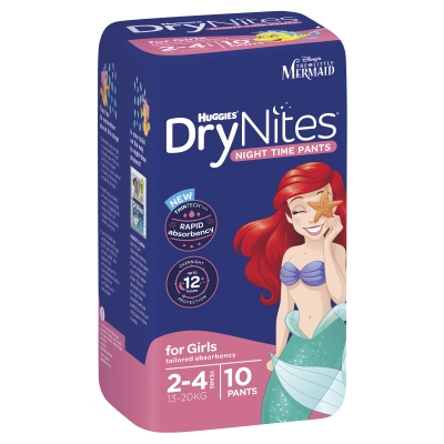 Huggies Drynites Girl 2-4 Years 10 Pack