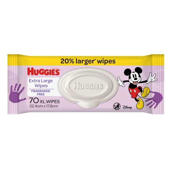 Huggies Extra Large Baby Wipes 70 Pack