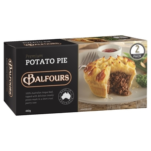 Balfours Premium Potato Pie 2 Pack 440g