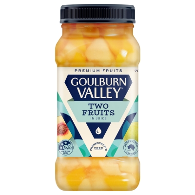 Goulburn Valley Two Fruits Diced In Juice 700g